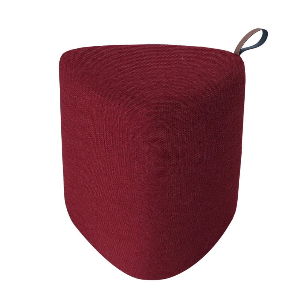 สตูลทรงสามเหลี่ยม RENITA HOME PEBBLE STOOL สีแดง 40x40ซม._0
